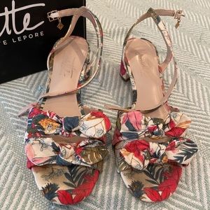 Nanette Lepore Danielle Floral Heeled Sandals